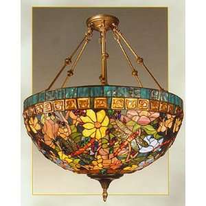  Tiffany Lighting Fixture With Dragonfly Shade