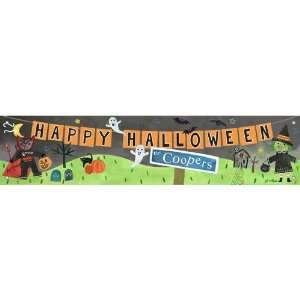 Halloween PERSONALIZED Grommeted Banner 54 x 12 inches; by 