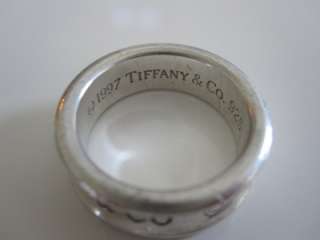 Tiffany & Co. Sterling T & CO 1837 Band Ring Size 7.5  
