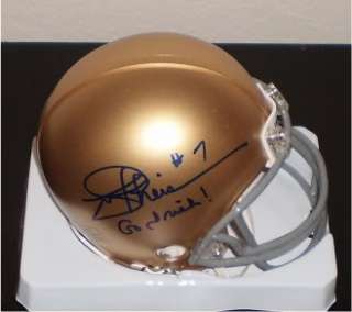 Joe Theismann, former quarterback for the Irish, has signed this Notre 