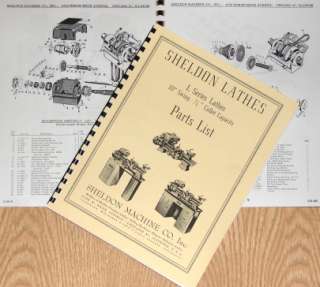 SHELDON L Series 10 Metal Lathe Parts Manual 0831  