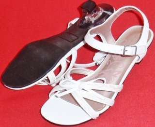 NEW Girls Youth SONOMA SARITA White Sequin Sandals Heels Fashion 