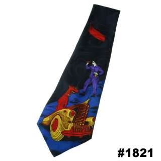   Silk Navy Blue Car Dog Man Novelty Mens Necktie Neck Tie #1821  