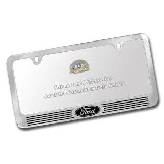 Ford Oval License Plate Frame Full Bottom (Chrome Zinc Metal)