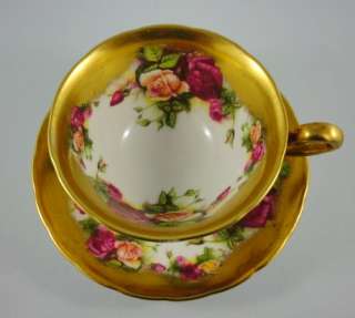   Gold & Roses Royal Chelsea Golden Rose Tea Cup and Saucer Set  