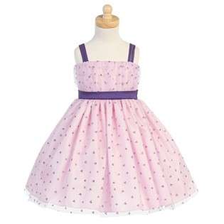 LITO Girls Party or Flower Girls Dress Special Occasion Lavender Heart 