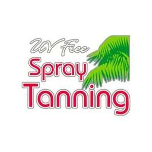  UV Free Spray Tanning Window Cling Sign