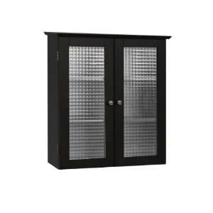   Wall Mount Medicine Cabinet with Tempered Glass Doors, Espresso
