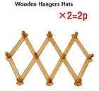 WOOD hats hangers. WOODEN EXPANDABLE WALL RACK 10 PEG HATS BELTS NEW