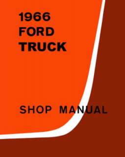1966 FORD TRUCK F100   F350 Shop Service Manual Book  