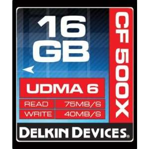  Delkin DDCF500 16GB 16GB CF 500X Memory Card