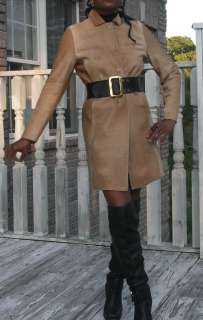 New NWOT CUstom Marni Italy Full length Beige brown Pony Fur Coat S 4 