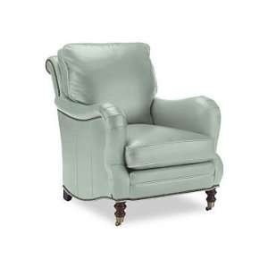  Williams Sonoma Home Drew Chair, Leather, Light Blue 