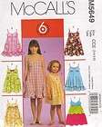 McCalls Sewing Pattern M5649 Girls Dresses Sleeveless 6 Styles size 
