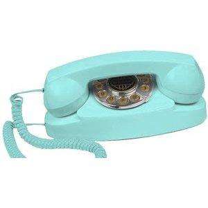 BLUE PRINCESS TELEPHONE Phone PUSH BUTTON 1950s Style  
