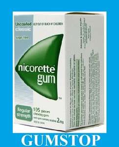 NICORETTE nicotine gum 2mg CLASSIC 1260 pc 12 box fresh  