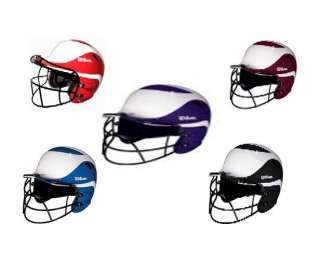 Wilson Contour Pro Softball Helmet, White/Maroon, L/XL  