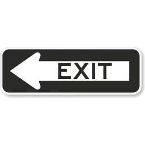  Exit (with Left Arrow) Engineer Grade Sign, 24 x 8 