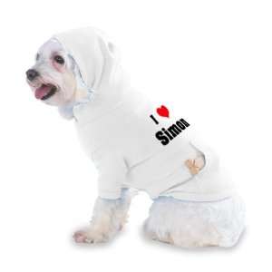  I Love/Heart Simon Hooded T Shirt for Dog or Cat X Small 