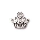 Beadaholique Fine Silver Plated Lead Free Pewter Princess Crown Charm 