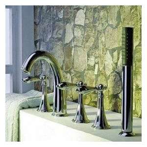  Faucetland 011001626 Classic Brass Tub Faucet with Hand 