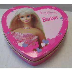  Barbie Collectible Heart Shaped Tin Case   5 inches x 1 1 