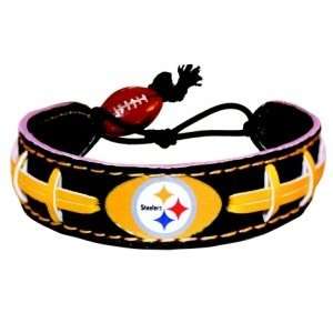 Pittsburgh Steelers Team Color Football Handmade Seam Bracelet Genuine 