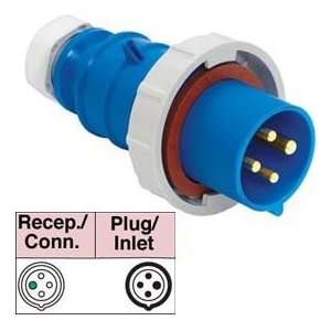  Bryant 460p9w Plug, 3 Pole, 4 Wire, 60a, 3ph 250v Ac, Blue 