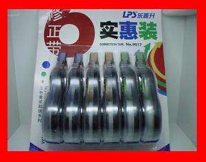 One Set (6pcs) of Unrefillable Paper Correction Tapes  