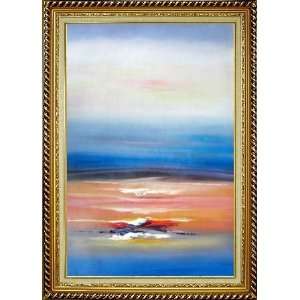  Reflections on the Sea Oil Painting, with Linen Liner Gold 