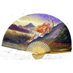  Hand Painted Fan With Tiger 35