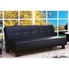 metal frame leather futon sofa bed black cover with metal frame