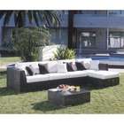 Hospitality Rattan Soho Wicker Sectional Deep Seating Group with 