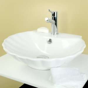   Polished Chrome Fauceture Oceana Specialty Vitreous China Vessel Sink