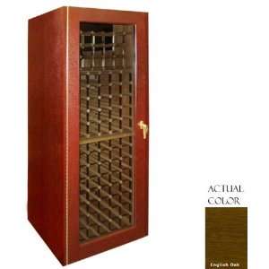   250g engoak 160 Bottle Wine Cellar   Glass Doors / English Oak Cabinet