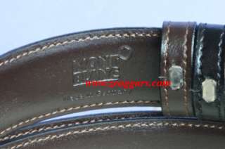 Montblanc Classic Belt #01568   3 Rings Gold Box Buckle  