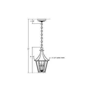 Hanover Lantern B19620VTC Westminster LE Large 4 Light Outdoor Hanging 