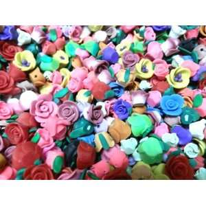  50 Fimo Polymer Clay Flower Roses Variety Set Kitchen 