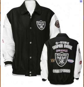 NFL Commemorative Jacket Oakland Raiders Men Plus Size Big 3X 5X $339 