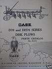 Case D70 & DH70 Disk Plow Parts Manual Book Catalog