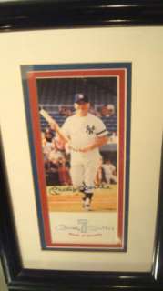 Mickey Mantle Autographed Week of Dreams Card FRAMED  
