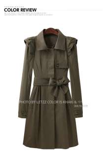 Korean High Fashion Brand Shoulder Pleated Trench Coats  