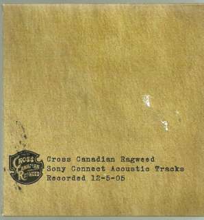 CROSS CANADIAN RAGWEED 4trk CD ACOUSTIC  