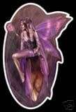 Purple Amethyst Fairy Faery Vinyl Sticker Wand Decal  