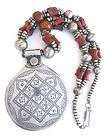 MOROCCAN JEWELRY Berber old balack coral necklace  