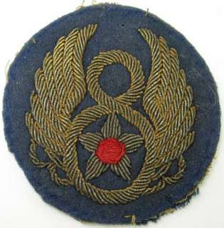 Vintage WWII 8th Air Force bullion shoulder patch  