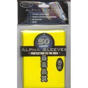  Max Protection Alpha Flat Yellow Sleeves Sized for YuGiOh 