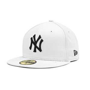 New York Yankees 59Fifty MLB White/Black Hat  Sports 