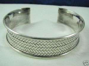 Sterling Silver Cuff Bangle Bracelet 20 mm wide 29.5 gm  