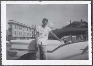 Car Photo Teen Boy & 1957 Oldsmobile Convertible 623710  